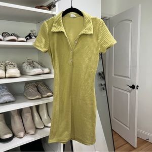 Green mini dress